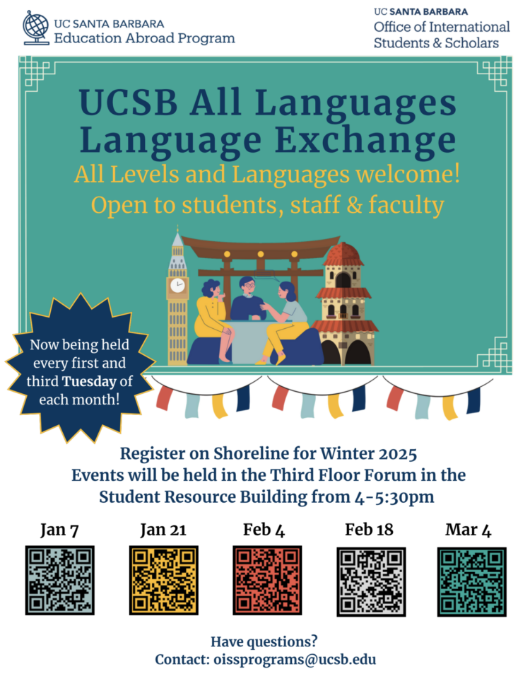 Winter Quarter: UCSB All Language Exchange